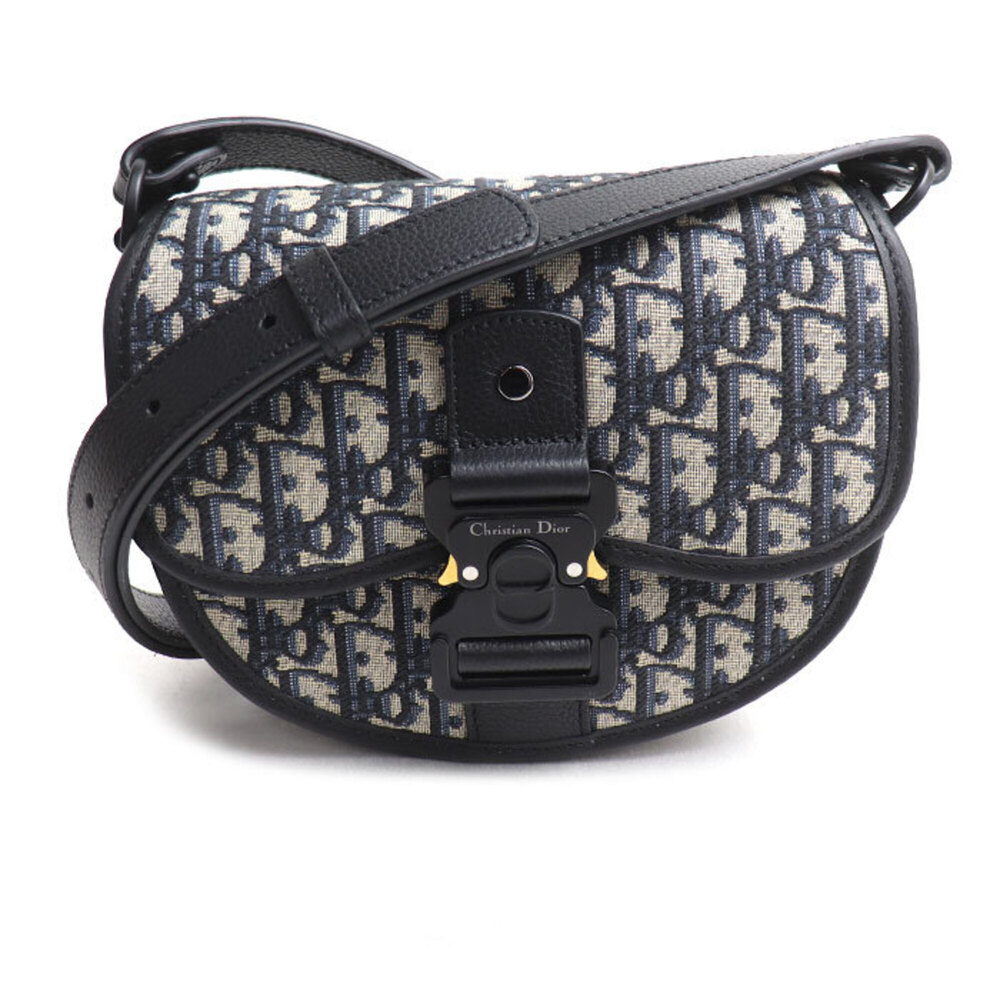 Christian Dior Dior Gallop Oblique Jacquard Shoulder Bag, Navy, 1ADPO033YKY, ...